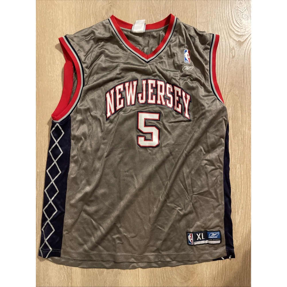 Jason Kidd‎ #5 New Jersey Nets Reebok Jersey NBA Men's Size Xl H34